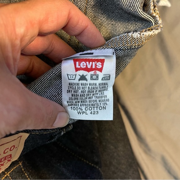 Vintage 80’s/90’s NOS Levi’s 501XX Button Fly Jeans Deadstock Raw Denim 44/34 - Picture 11 of 12